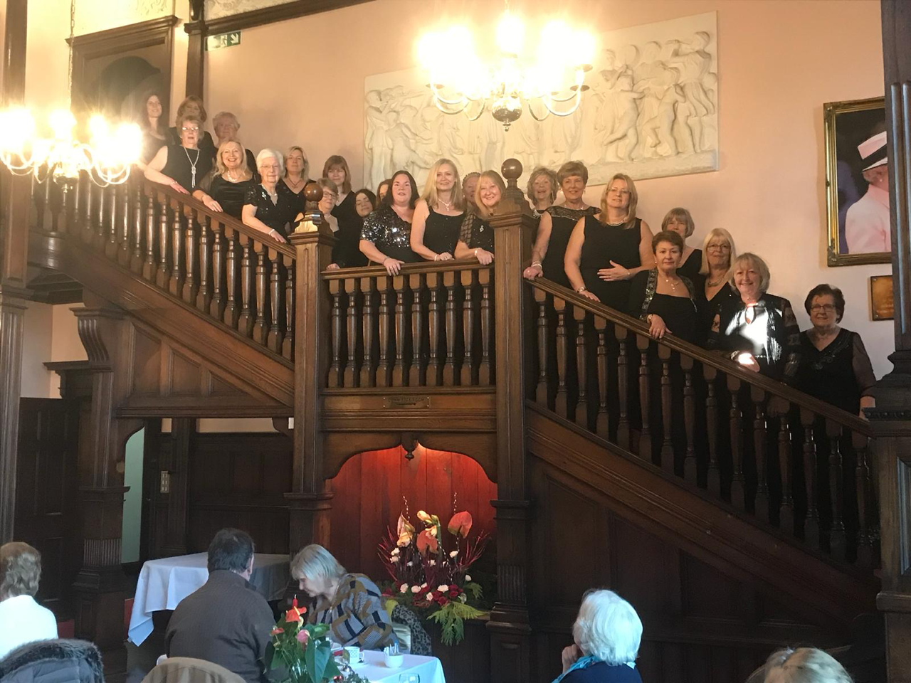 Here we are on the beautiful staircase a Reaseheath
